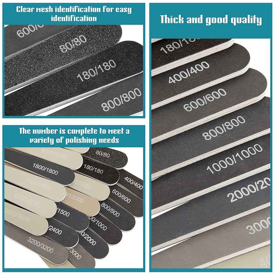 Sanding Sticks For Plastic Models Honoson 70 Pcs High Grits Sanding Sticks Polishing Sticks Fine Sanding Twigs Coded Abrasive Assorted Metal Wood Sanding Tools Accessory Model Craft Double Angle Model Sanding Tools