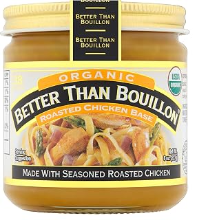 Better Than Bouillon Organic Roasted Chicken Base - Richer Flavor, Makes 38 Cups Broth, 8 oz Jar