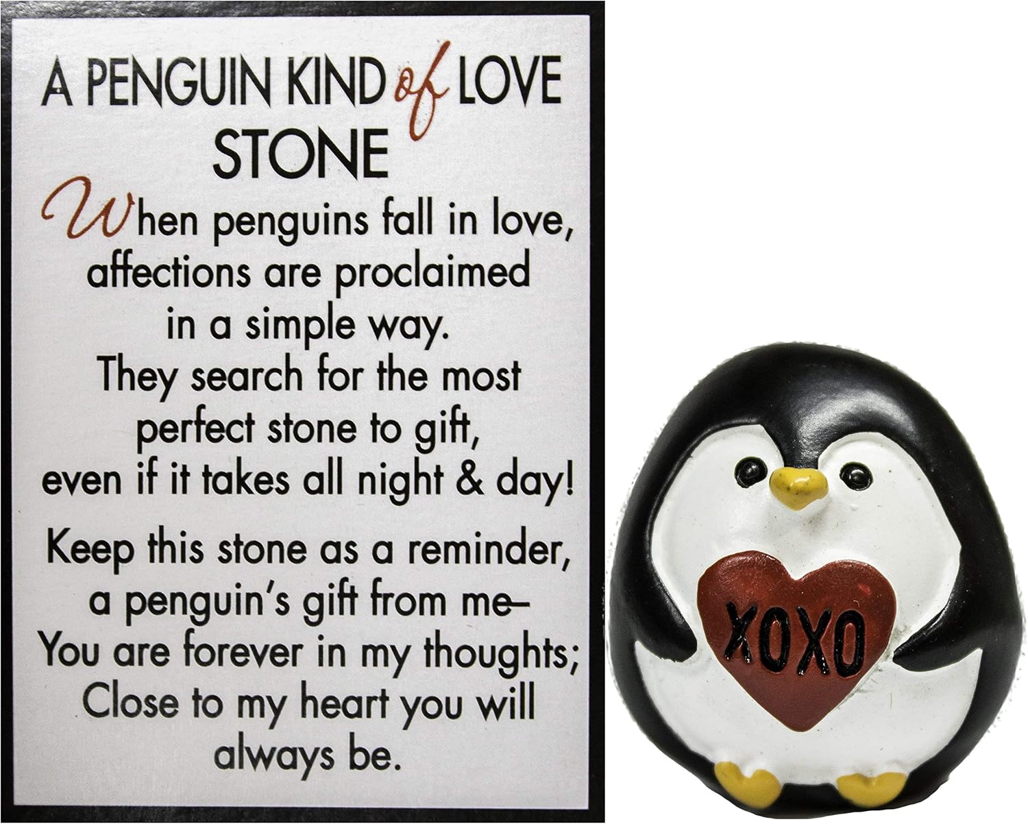 Ganz A Penguin Kind of Love Stone with Story Card (XOXO)
