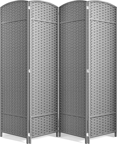 Miniatura 9 de Sorbus Divisor de habitación de 8 paneles de 6 pies de alto - Pantalla de privacidad, paneles extra anchos con doble bisagra, diseño de malla tejido