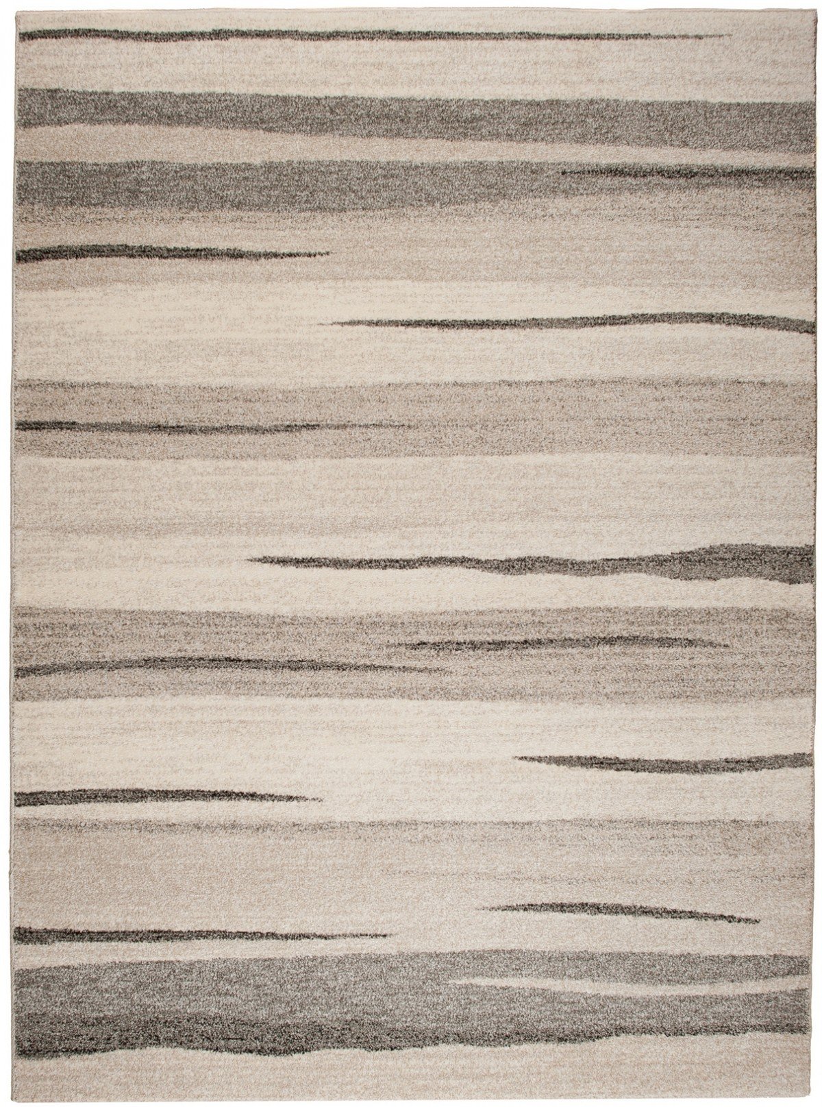 Tapiso Dywan Sari do salonu, krótkie runo, nowoczesny, beżowy wzór w paski, melanż, sypialnia, Ökotex 220 x 320 cm