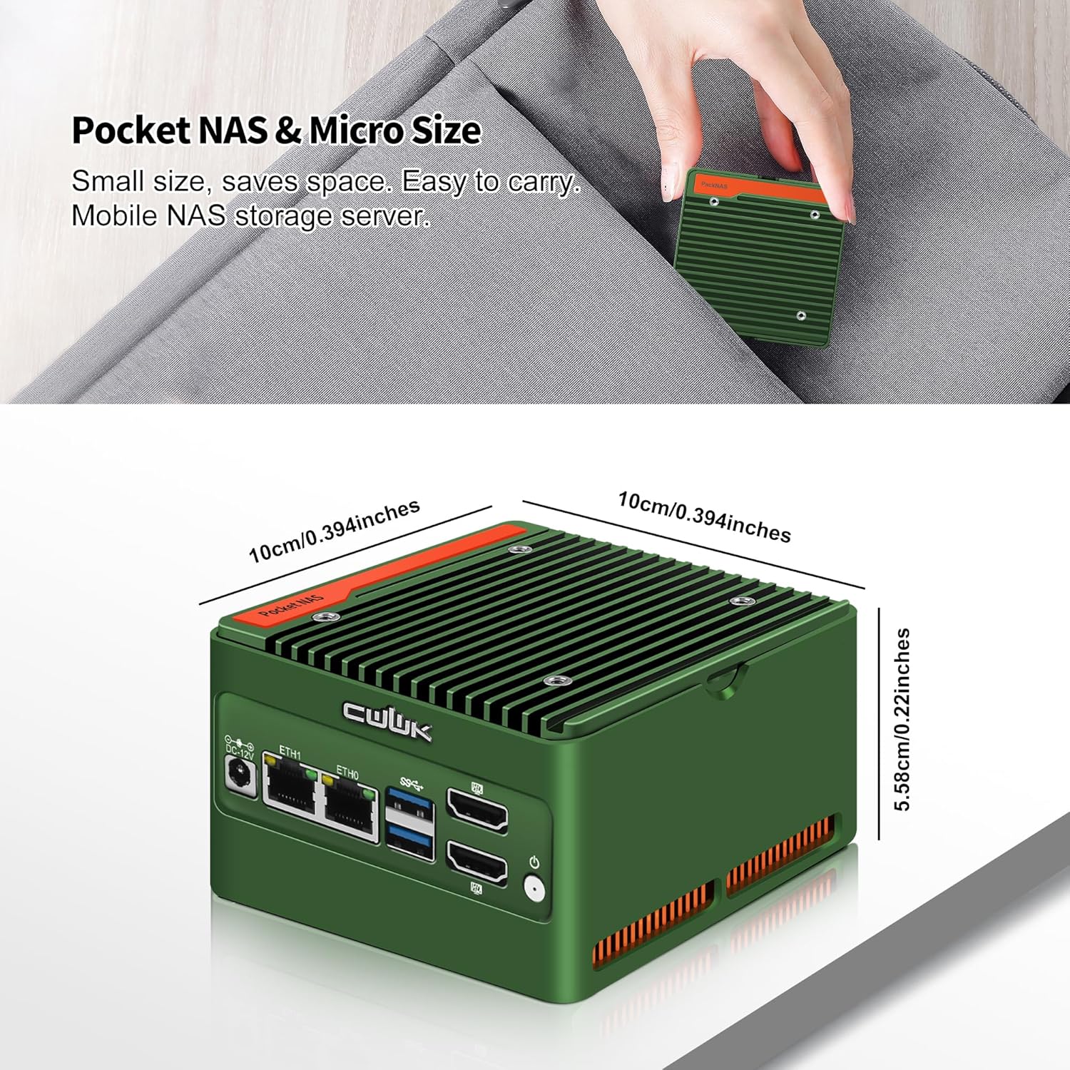 CWWK Mini PC size comparison