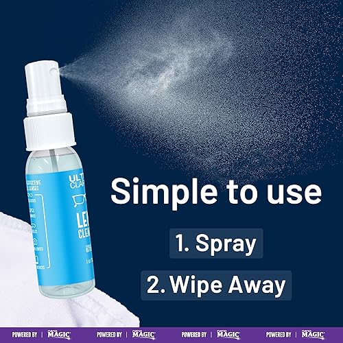 Miniatura 14 de Limpiador de lentes, botella de 1 onzas con spray y botella de recarga de 6 onzas, spray para lentes bio degradable, kit profesional de limpieza
