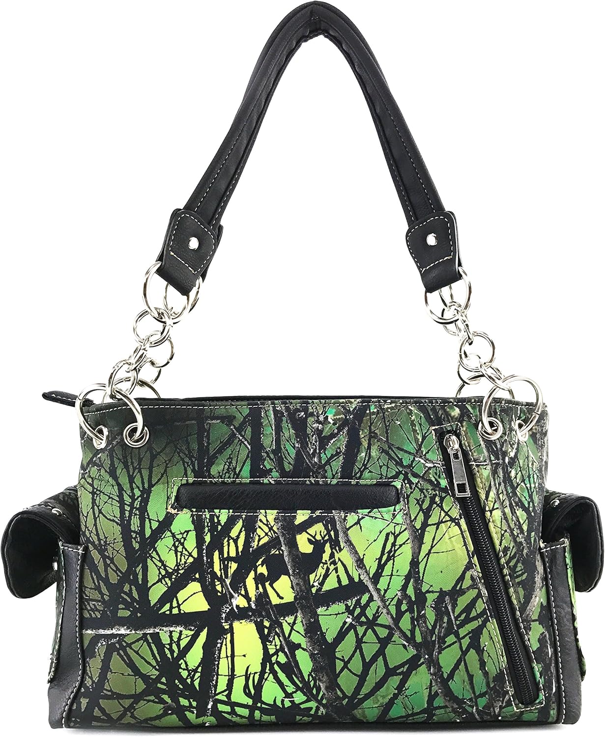 Justin West Camouflage Tree Branches Bling Rhinestone Cross Wings Handbag Purse Messenger Bags and Wallets - Image 4