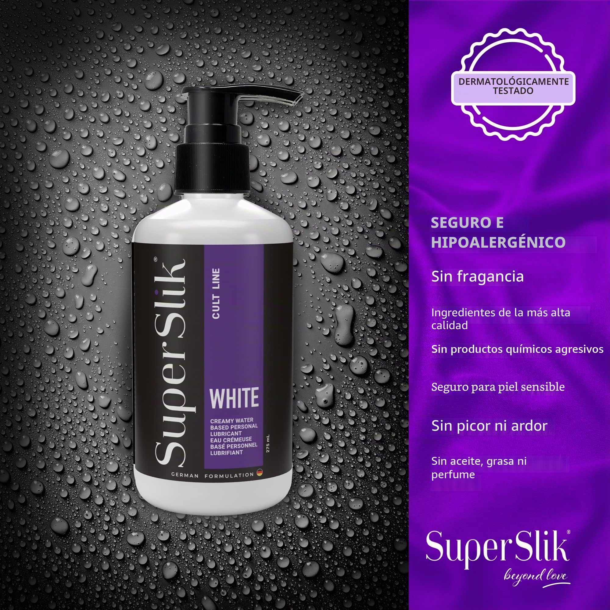 Übersilk Lubricante personal grueso blanco a base de agua