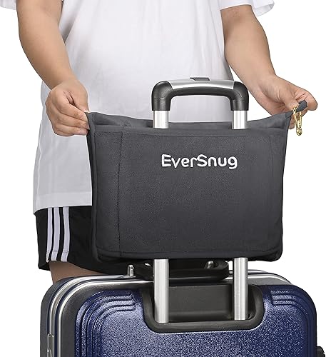 Miniatura 5 de EverSnug - Manta y almohada de viaje - Manta de avión suave 2 en 1 premium con funda de almohada suave, banda para equipaje de mano y clip para