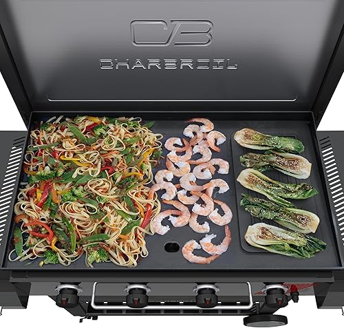 Miniatura 4 de Charbroil Performance Series Deluxe 463285924 - Plancha de gas propano de 36 pulgadas con carrito de 4 quemadores, color negro