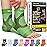 BLITZU Compression Socks for Plantar Fasciitis, Achilles Tendonitis, Arthritis Relief, Ankle Brace Compression Sleeve with Foot Arch Support, Ankle Wrap for Women, Men, Swelling & Heel Pain Green XXL