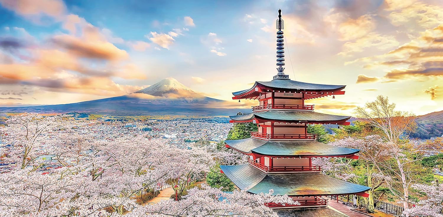 Pintoo Jigsaw Puzzles 800 Piece for Adults - Fuji Sengen Shrine, Japan Beautiful Plastic Puzzle for Home Decor Zero Dust Easy Storage [H2016]