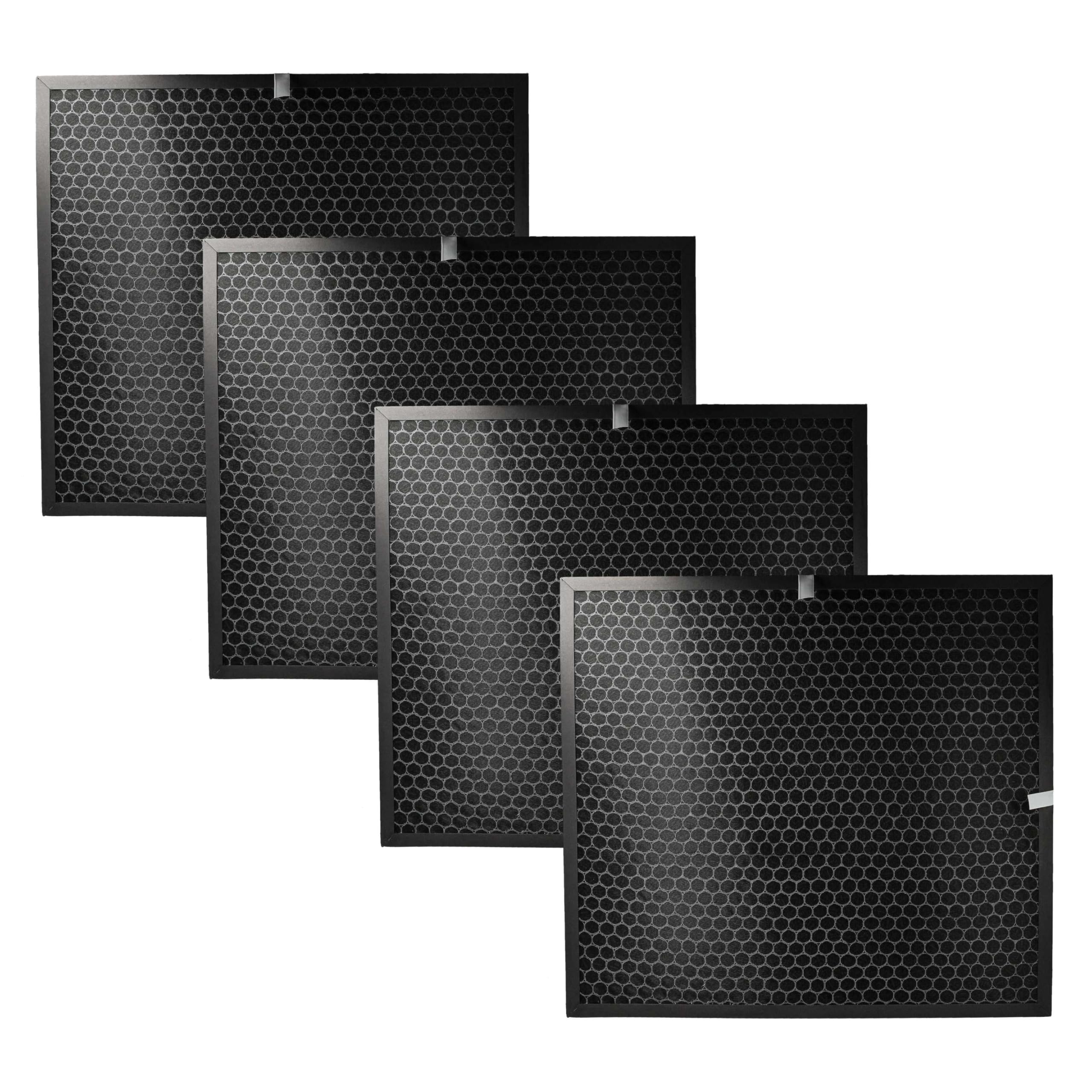 vhbw 4 x filtr z węglem aktywnym kompatybilny z Lux Aeroguard 4 S oczyszczacz powietrza – filtr powietrza, czarny