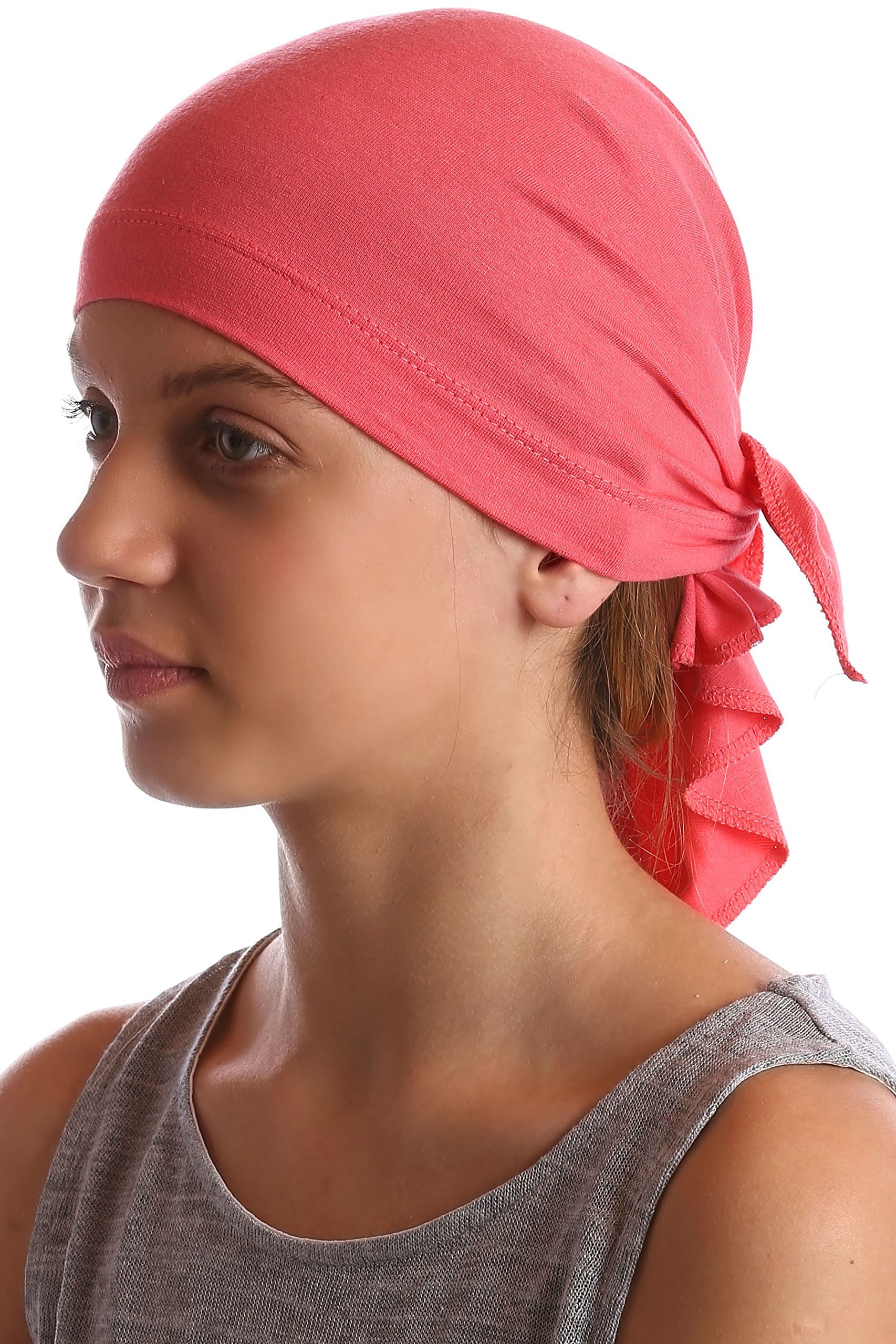 Deresina Headwear Brick Pink Deresina's Youngs Cotton Bandana For Hair Loss (Brick Pink)