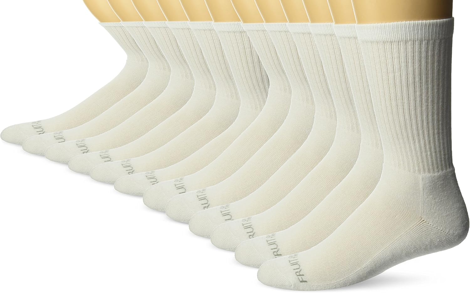 Fruit of the Loom 12 Pair Cushioned Crew Sock Sockshosiery