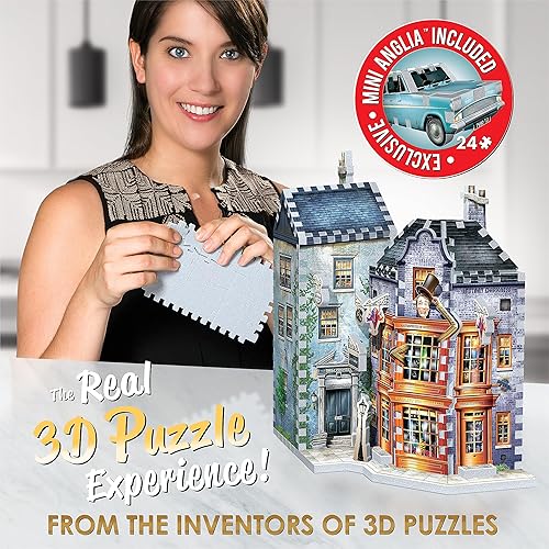 Miniatura 2 de Wrebbit3D Edición Limitada Especial Harry Potter 3D Puzzle Modelo de Weasleys' Wizard Wheezes | Incluye Mini Ford Anglia Flying | Colección Diagon