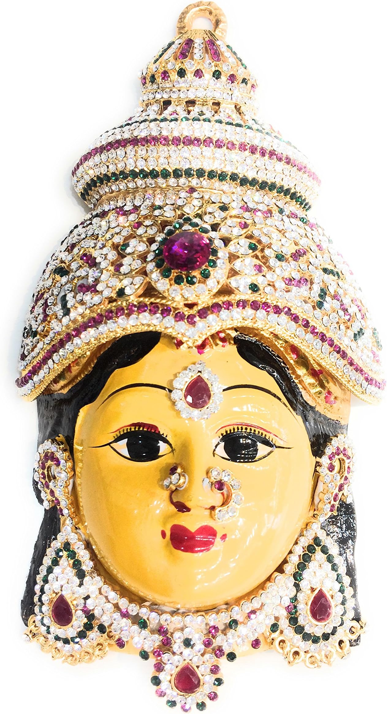 Fashion205 Metal Goddess Vara Lakshmi Vratam Face Set Idol, Multicolour