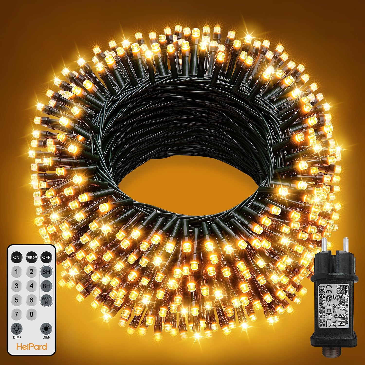 Qedertek 2 Pezzi Luci Led a Batteria 10M 100 LED, Luci Natale Esterno Impermeabile, Lucine Led