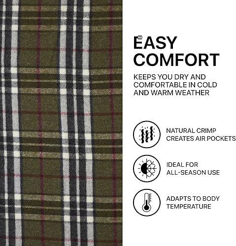 Miniatura 9 de Manta de lana 100% lana de Nueva Zelanda Perfecta para el hogar y al aire libre Manta de lana virgen con flecos de 55 x 79 pulgadas (55.1 x 78.7