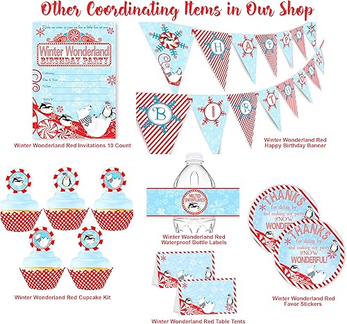 Miniatura 6 de Invitaciones grandes para fiesta de pingüinos - 10 invitaciones 10 sobres - Rosa