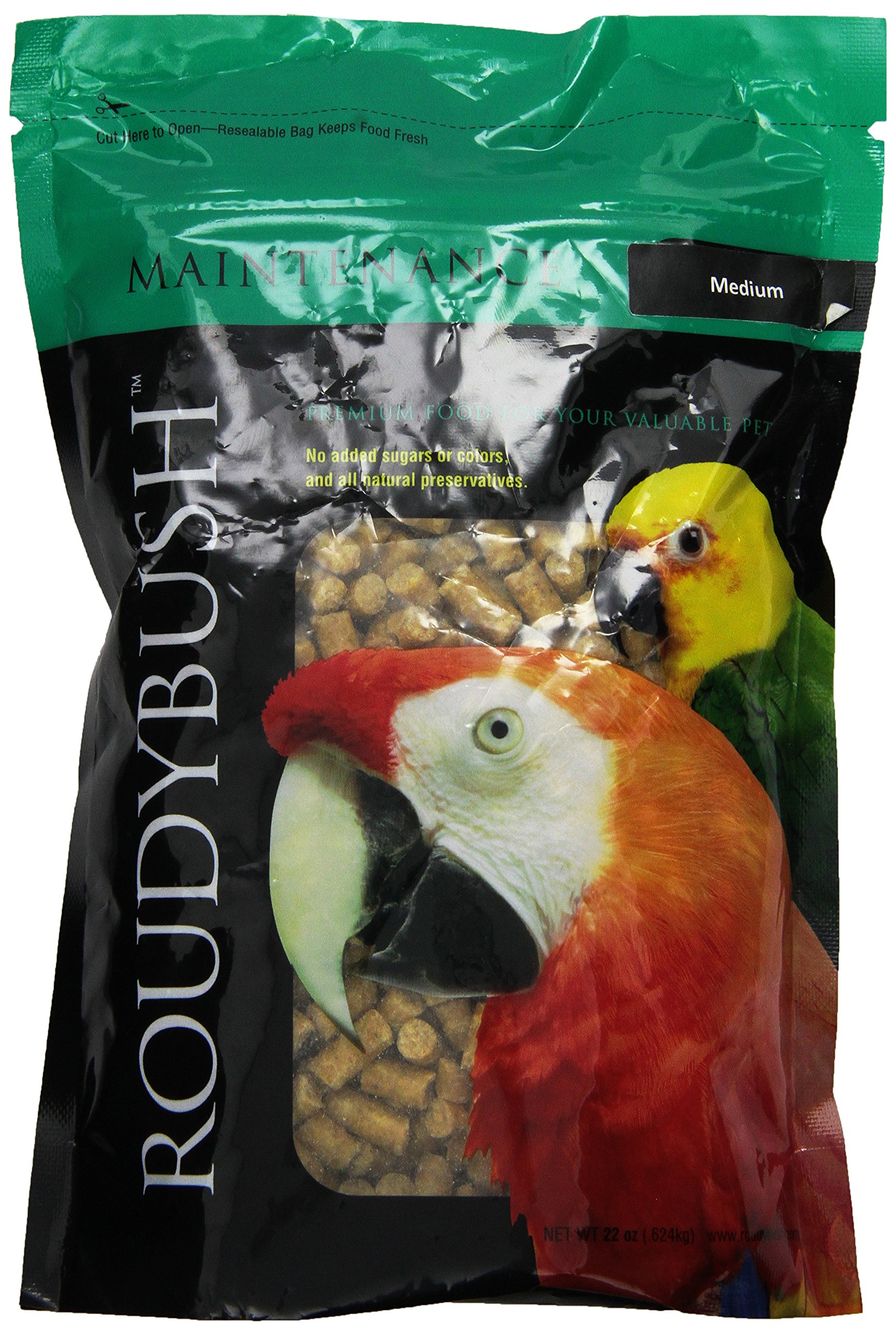 Roudybush Daily Maintenance Bird Food For Dwarf Macaw, Eclectus, African Grey, Pionus, Conure, Rosella, Senegals & Lory (Medium) - 624g, 22 Ounce (B000WFU4MW) Amazon Price History, Amazon Price Tracker