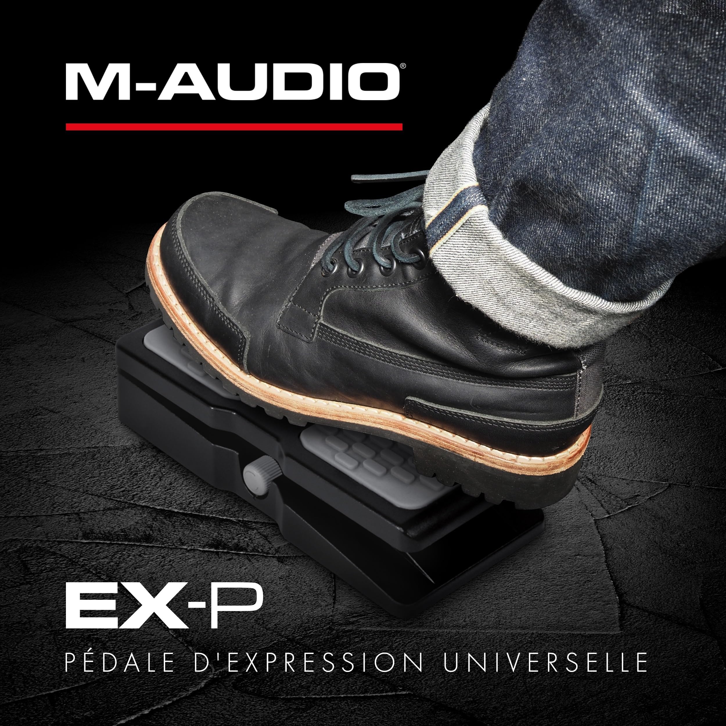 M-AUDIO EX-P - Pédale d’Expression Universelle pour Claviers, Claviers/Contrôleurs MIDI et Pédales d’Effets de Guitare Compatibles avec Commutateur de Polarité Intégré