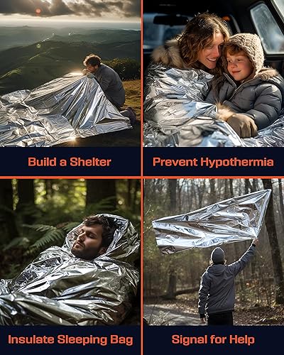 Miniatura 2 de PREPARED4X Mylar Blankets 8 Pack - Waterproof Emergency Blanket - Rip and Tear Resistant Survivalist Gear - Emergency Thermal Blanket for Outdoor