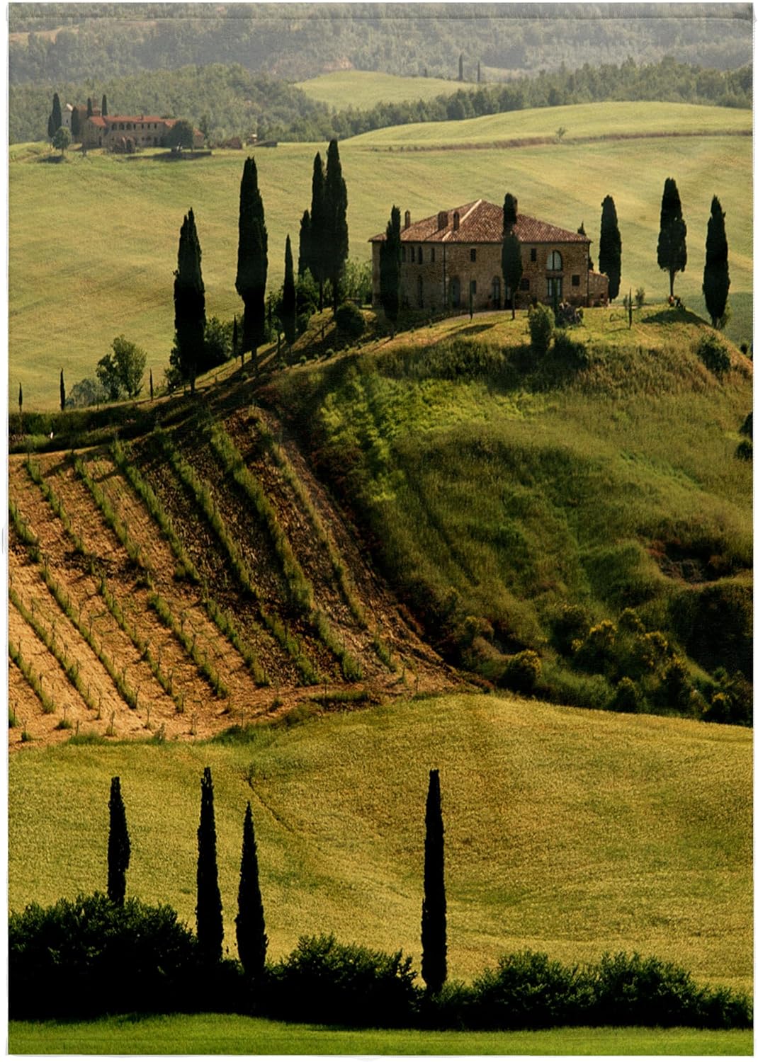3dRose Italy, Tuscany, Valdorcia, Farmhouse at San Quirico dOrcia 22x30 Bath Hand Pool Towel