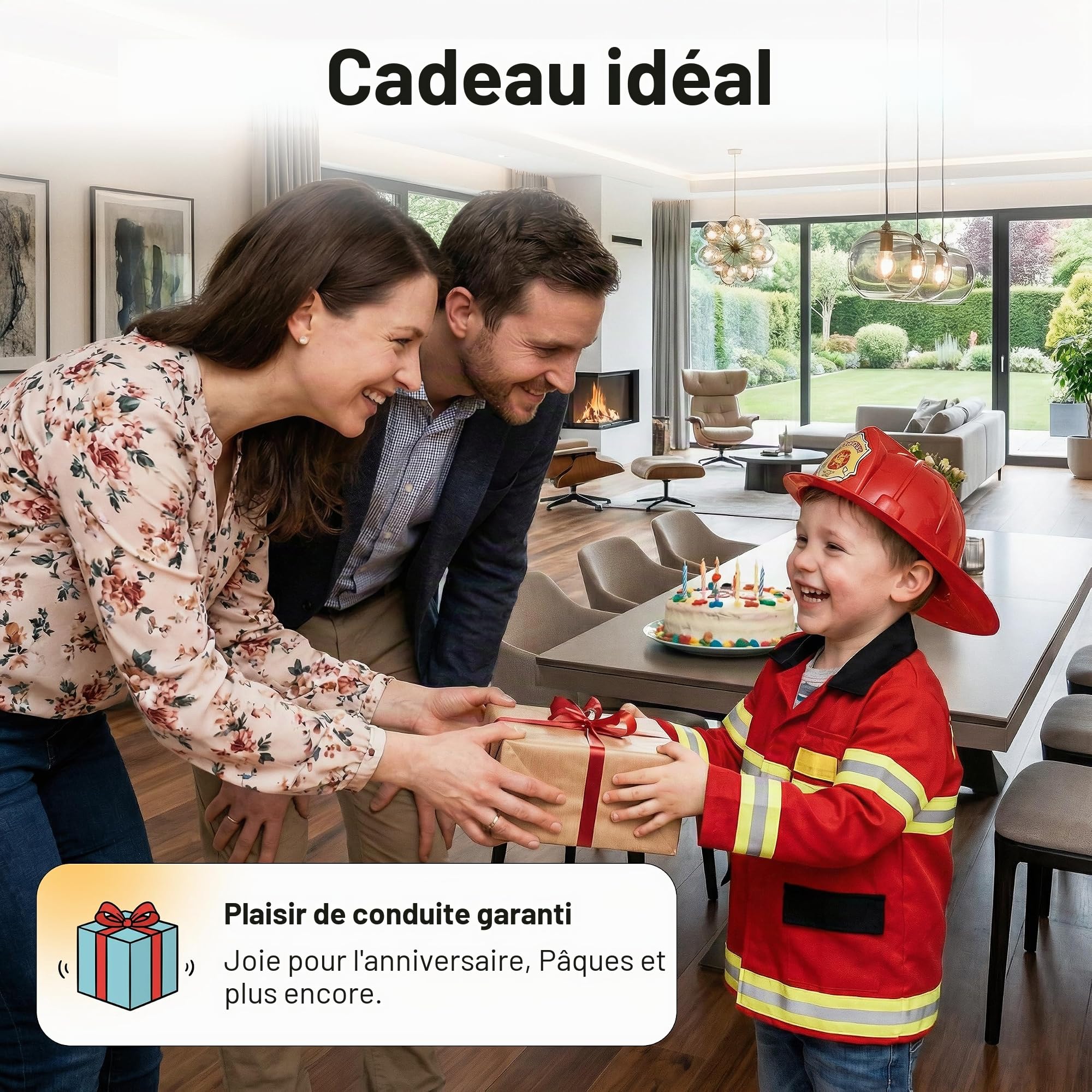 Smart-Planet JO-20637 Sirène de vélo de Pompier - Sirène de vélo Amusante pour Enfant - Sonnette pour Guidon de vélo