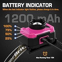 Vista 4 de EverBrite Linterna frontal de 600 lúmenes, faro recargable con 4 modos, lámpara de cabeza súper brillante con foco y luz de inundación, sensor