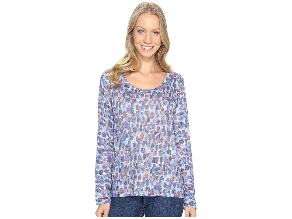 

Nally & Millie Spotted Print Long Sleeve Top (Multi) Women's Clothing
