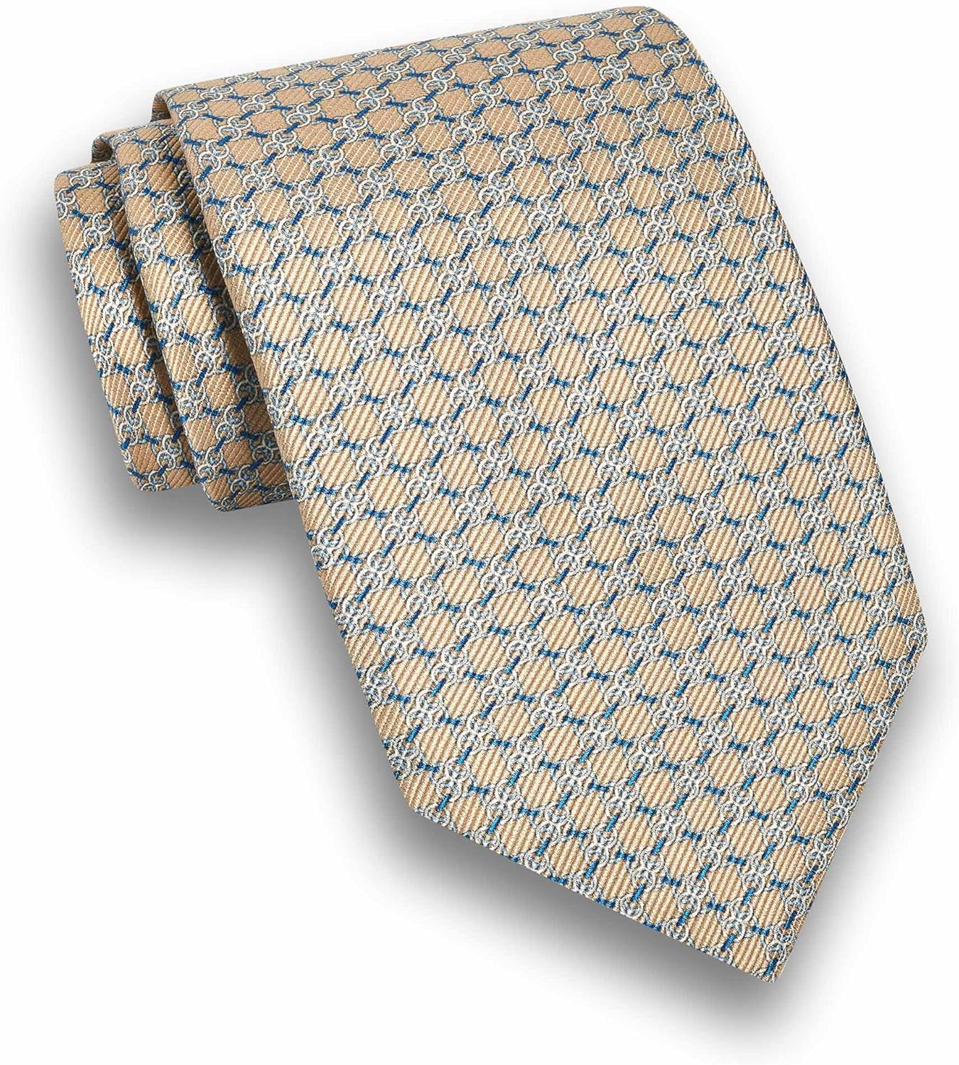 David Donahue Men's 100% Italian Silk Neck Tie, Handmade in USA