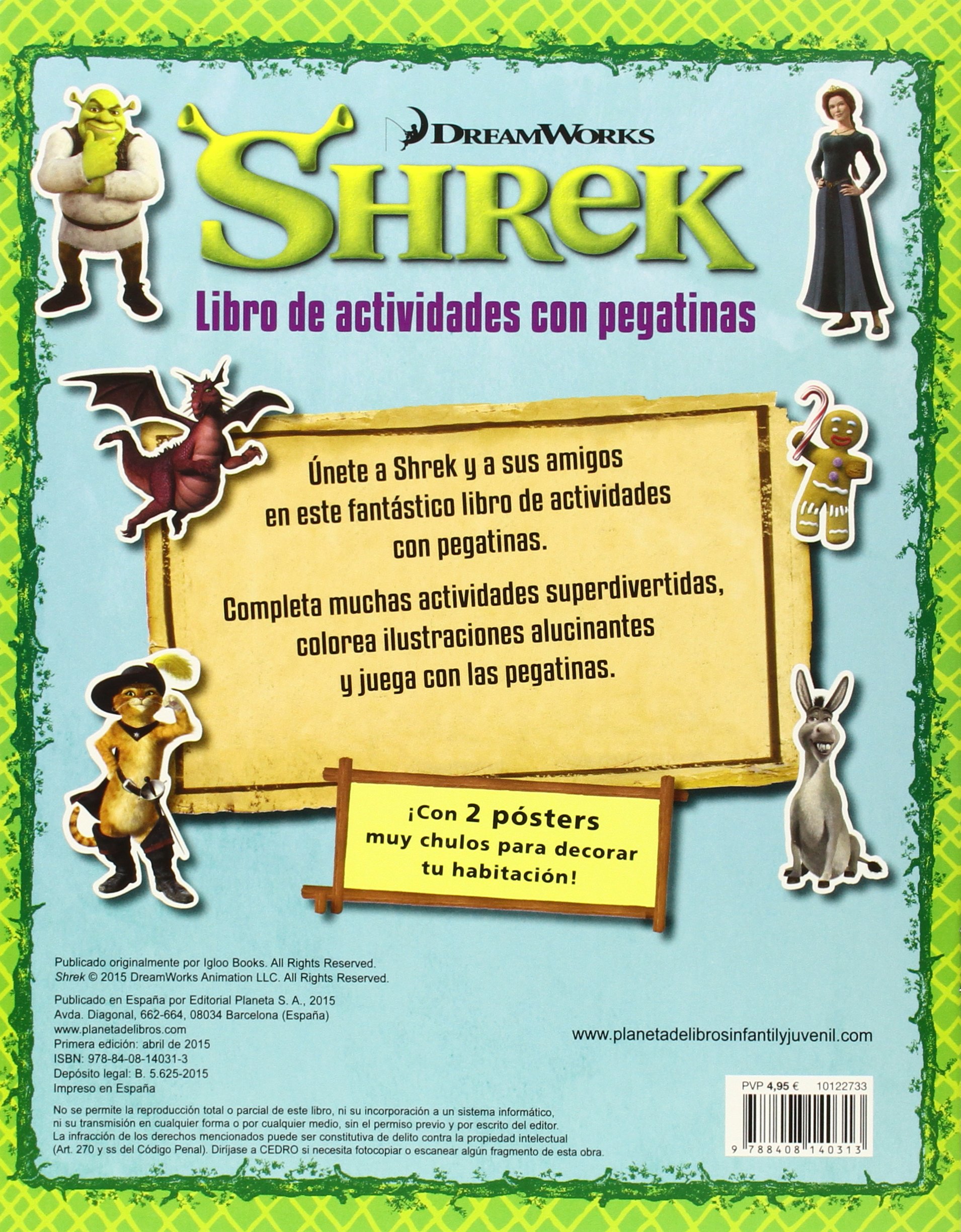 Shrek. Libro de actividades con pegatinas: ¡Con un montón de pegatinas! (Dreamworks. Shrek)
