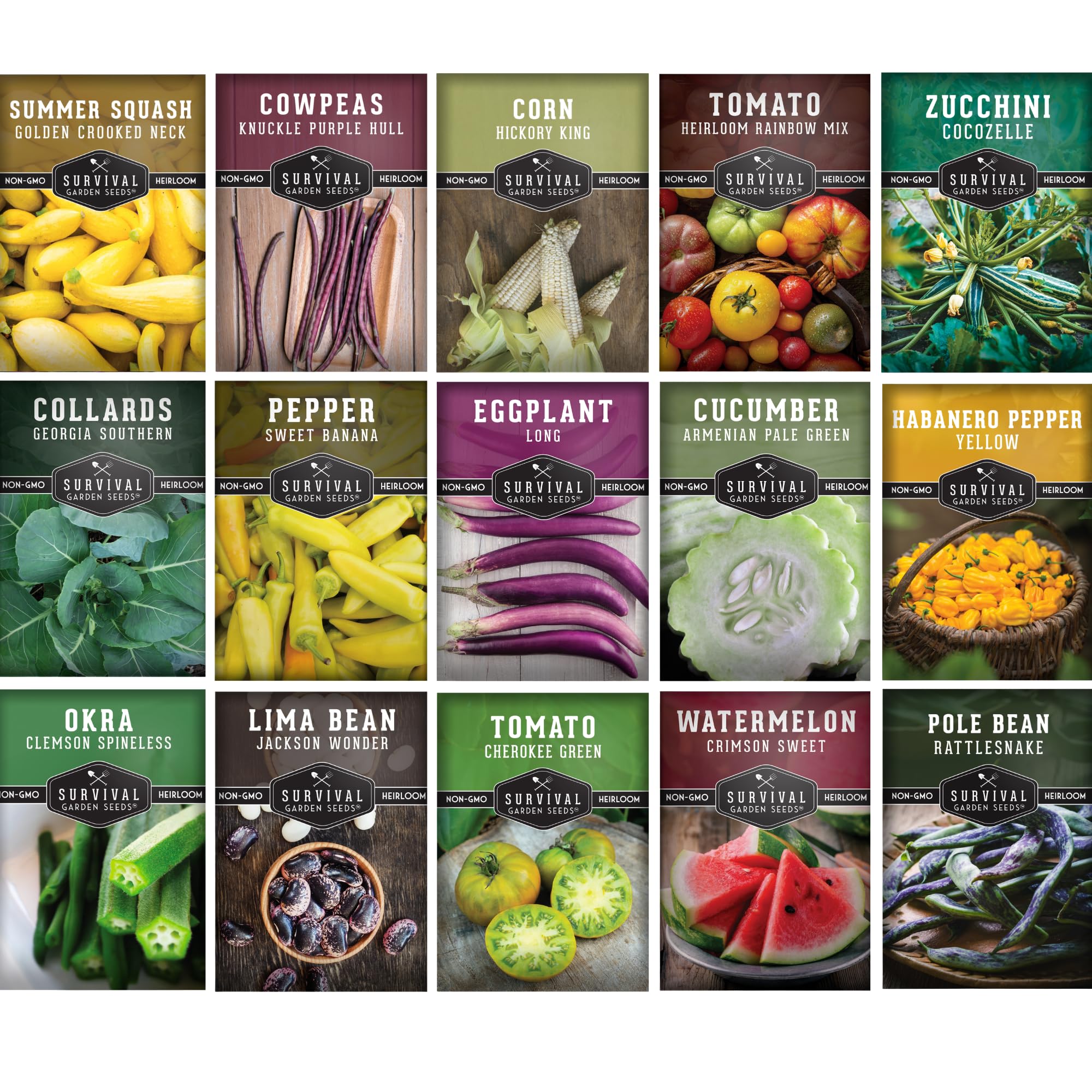 Survival Garden Seeds Southern Vegetable Seeds Collection