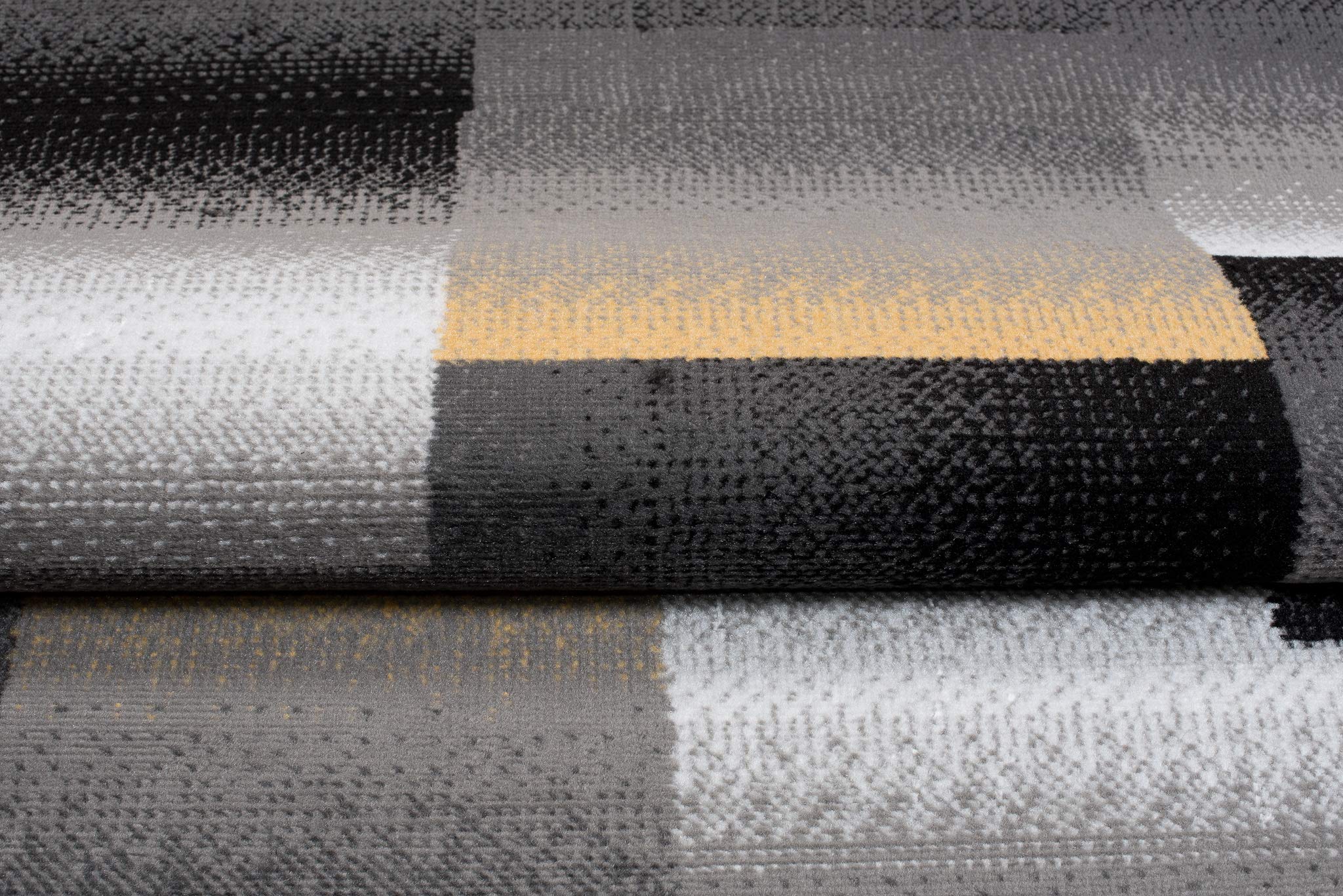 Carpeto Grand Tapis Salon 250x300cm Anthracite Gris Géométrique Doux