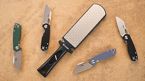 Miniatura 5 de GANZO Firebird ProSharp - Afilador multifuncional de cerámica de acero de tungsteno con diamante - Piedra de doble cara - Afilador de cuchillos de