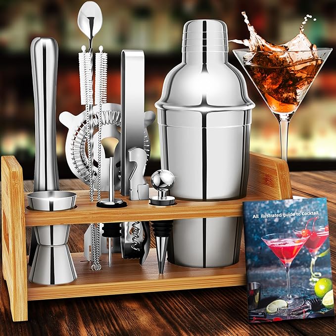 12Piece Cocktail Mixology Shaker Set Bartender Kit with
