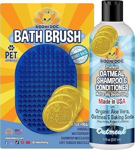 Vista 77 de Bodhi Dog - Cepillo para champú, artículos de ducha y baño para gatos y perros, cepillo de baño de calidad profesional, cepillo para el baño de Azul