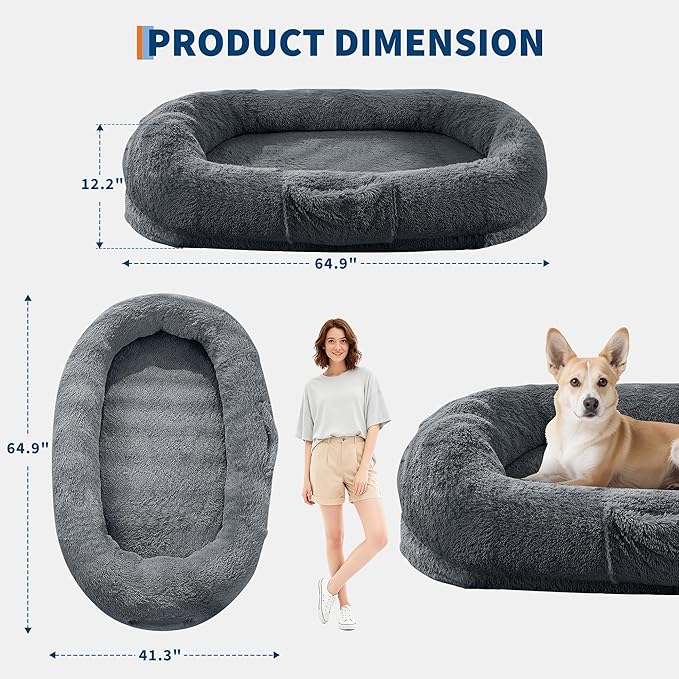 Cama Ortopédica para Perro Grande Lavable con Almohada miniatura 2