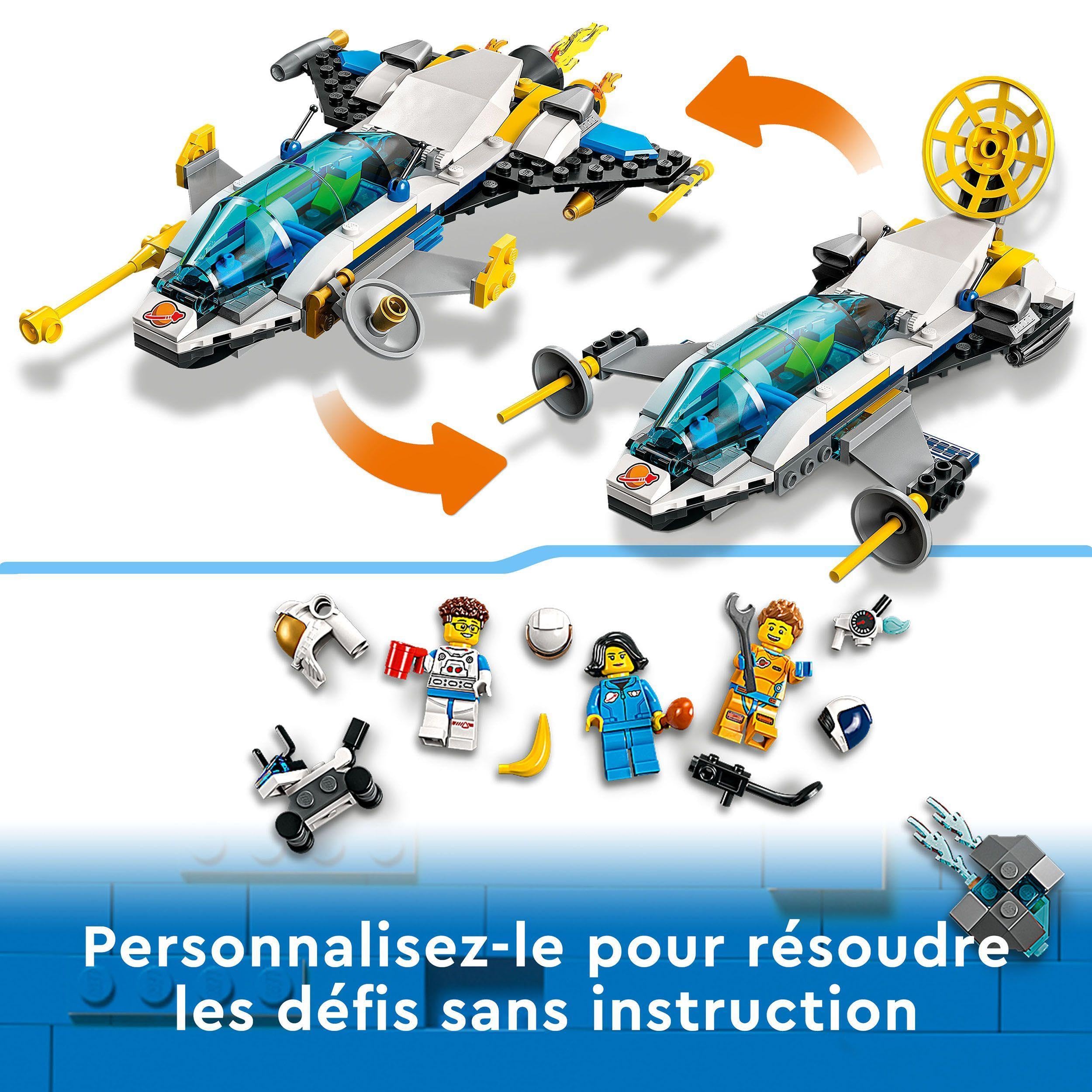 LEGO 60354 City Missions d’Exploration Spatiale sur Mars, Jouet de Construction Interactif avec Vaisseau Spatial et Planète Rover, pour Enfants de 6 Ans