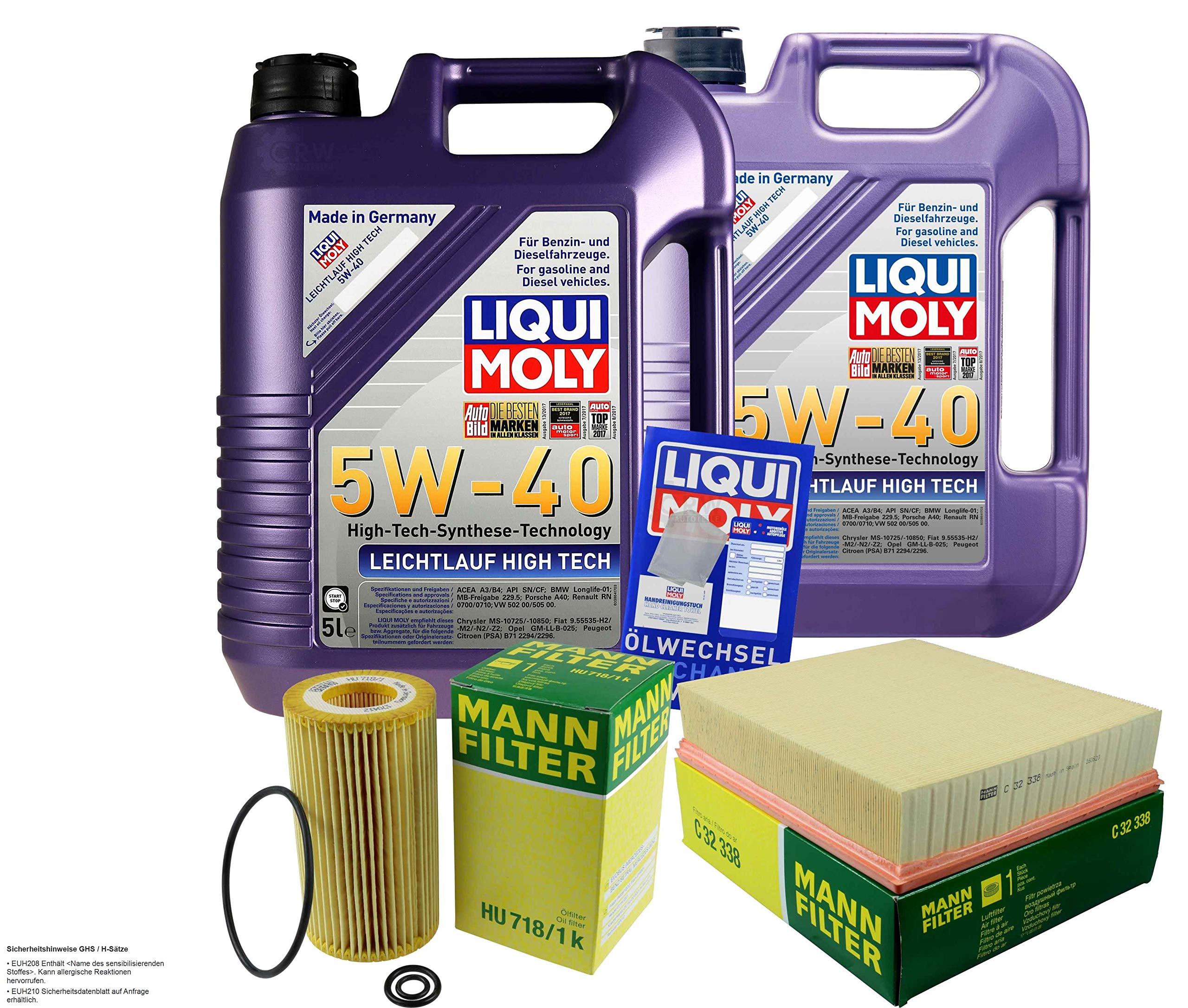 Kit d'inspection 10 l LM LL High Tech 5W-40 + filtre à air MANN