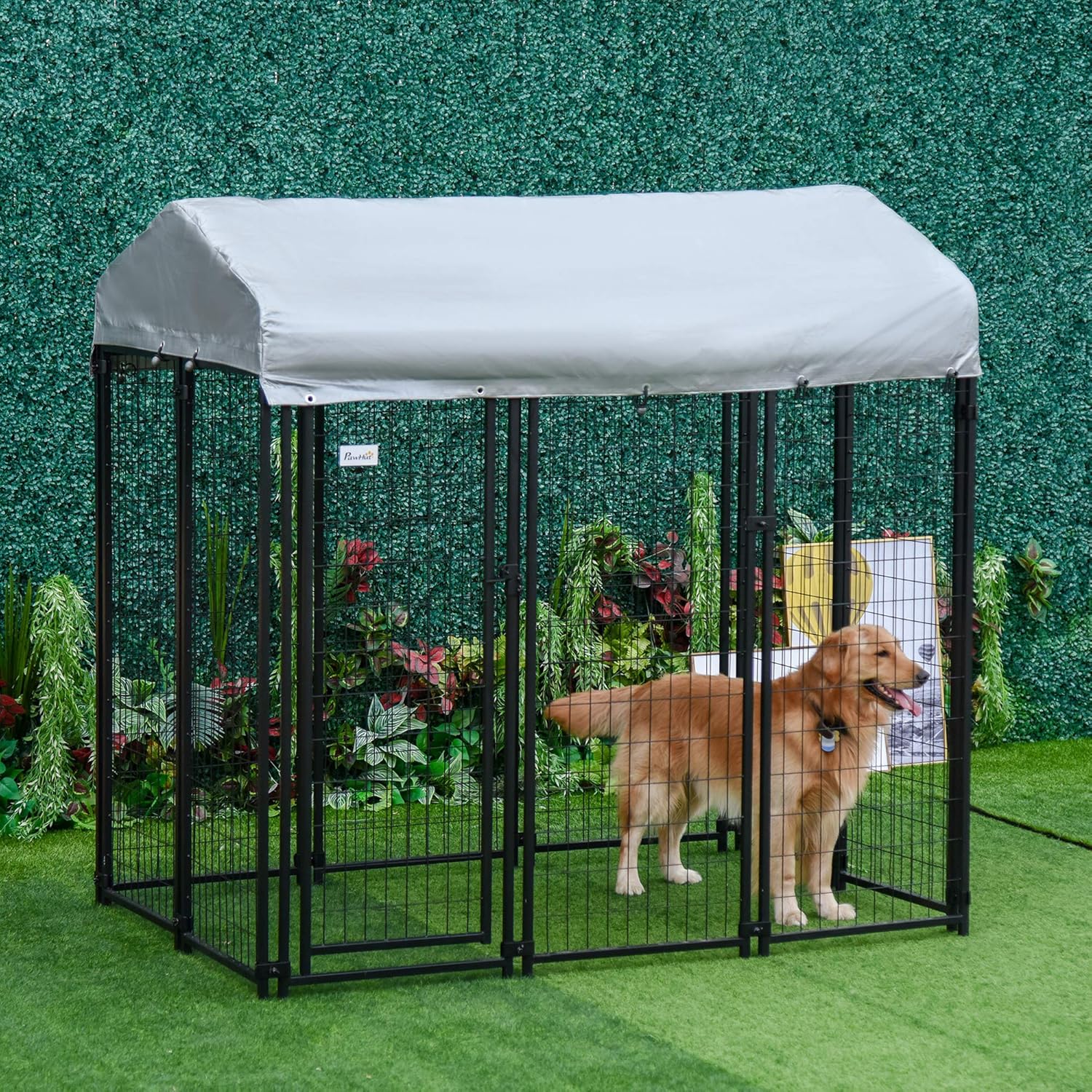 galvanized dog crate