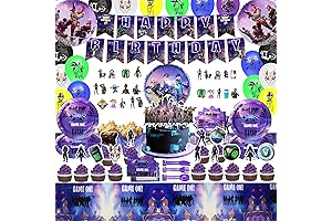 Fortnite Party Supplies for Boys - 218 Pcs Epic Birthday Party Decorations