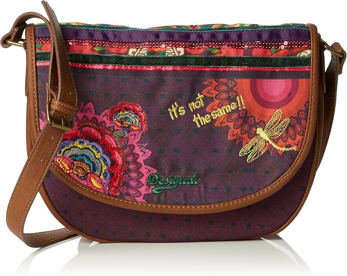 Desigual FLORENCIA ALIKA - Borsa a tracolla Donna, Viola (3078), 31.5x23x8  cm (B x H x T) : Amazon.it: Scarpe e borse