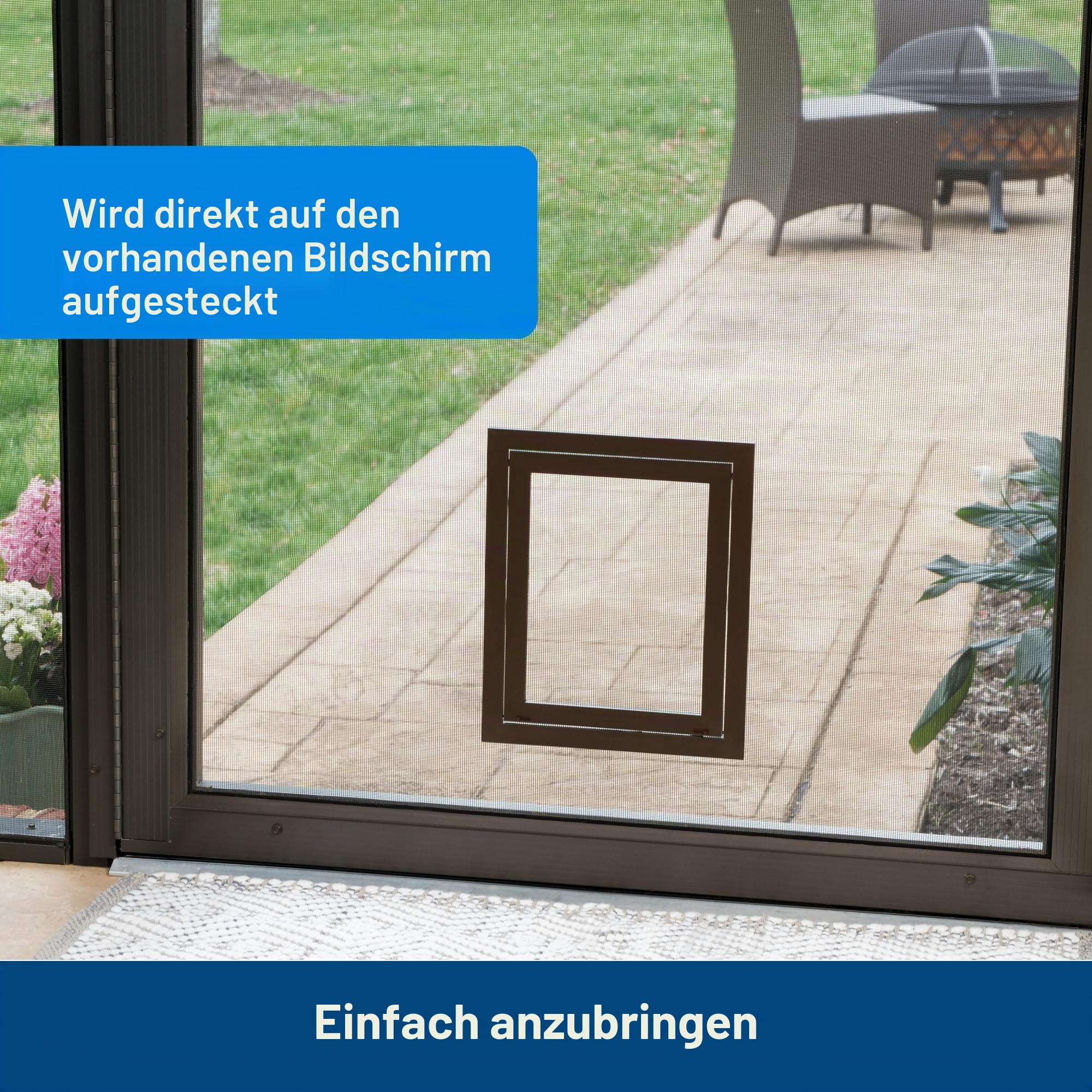 PetSafe Katzentür für Fliegengittertür – Größe S – für kleine Hunde und Katzen bis zu 13,6 kg – Verwendung in Fliegengittertüren – Fensterblenden und Veranda-Bildschirmen