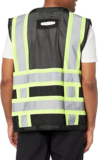 Radians SV59-1 Type O Class 1 Heavy Duty Surveyor Vest, Black, Large, Unisex, Safety Vest