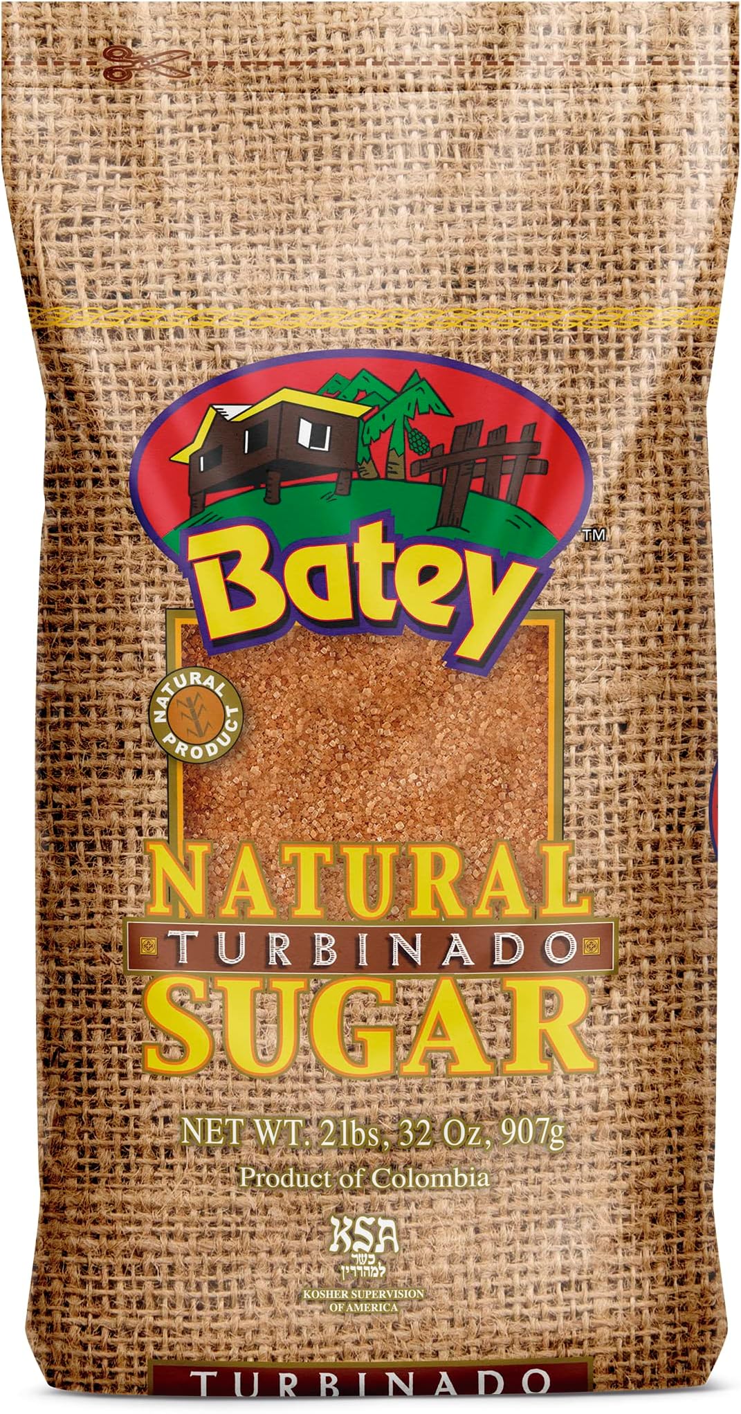 Batey Sugar Natural Turbinado, 2 lb
