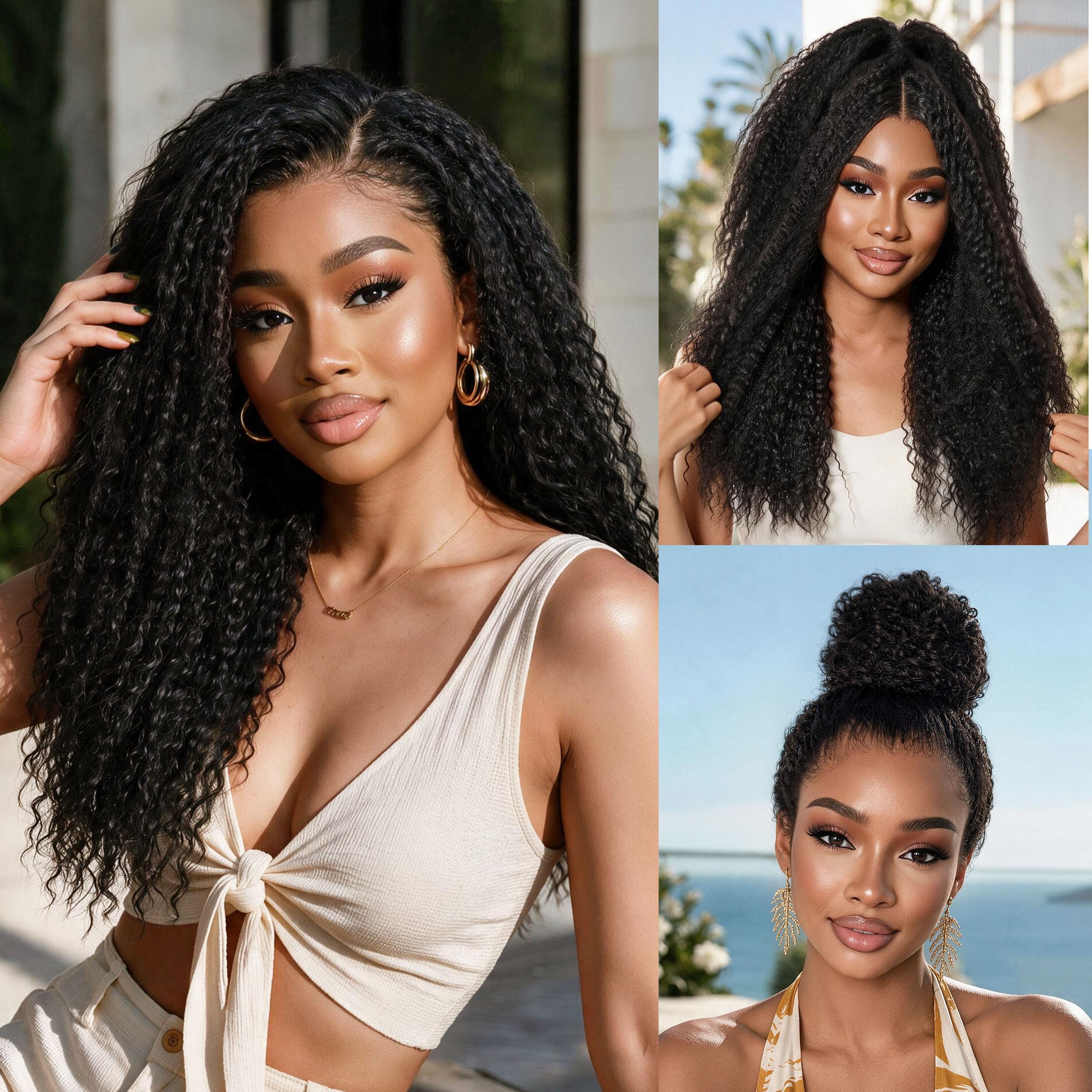 Frodio Kinky Curly Wig 9X6 HD Lace Front Glueless Wig 22 Inch Ready to Go