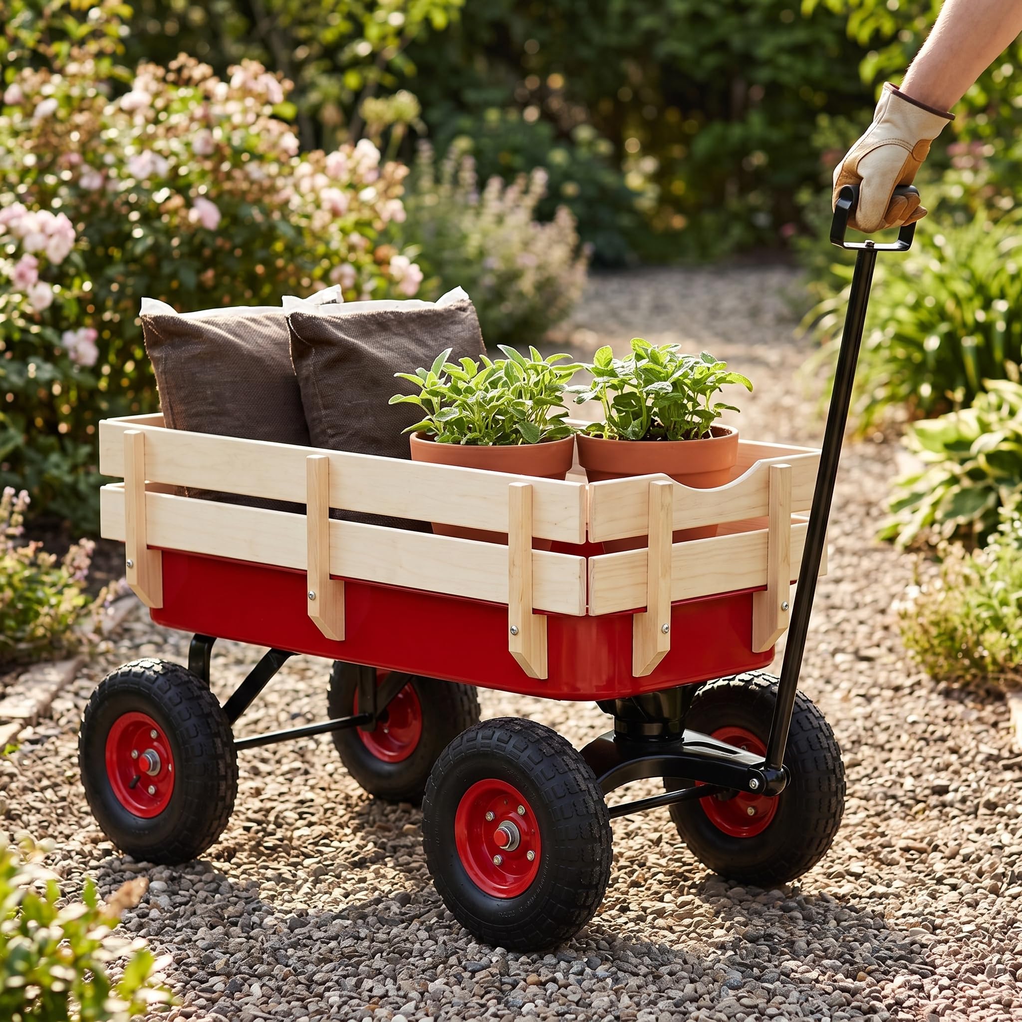 Gartenwagen Handwagen für den Außenbeich – Bollwagen Transportwagen