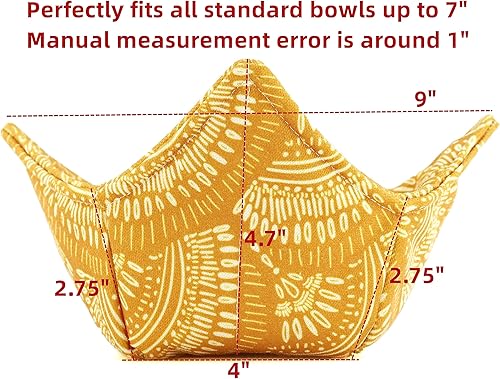 Miniatura 6 de Tazón de algodón apto para microondas, soportes para tazones de microondas, soportes para tazones calientes, aptos para microondas, cuenco de sopa,