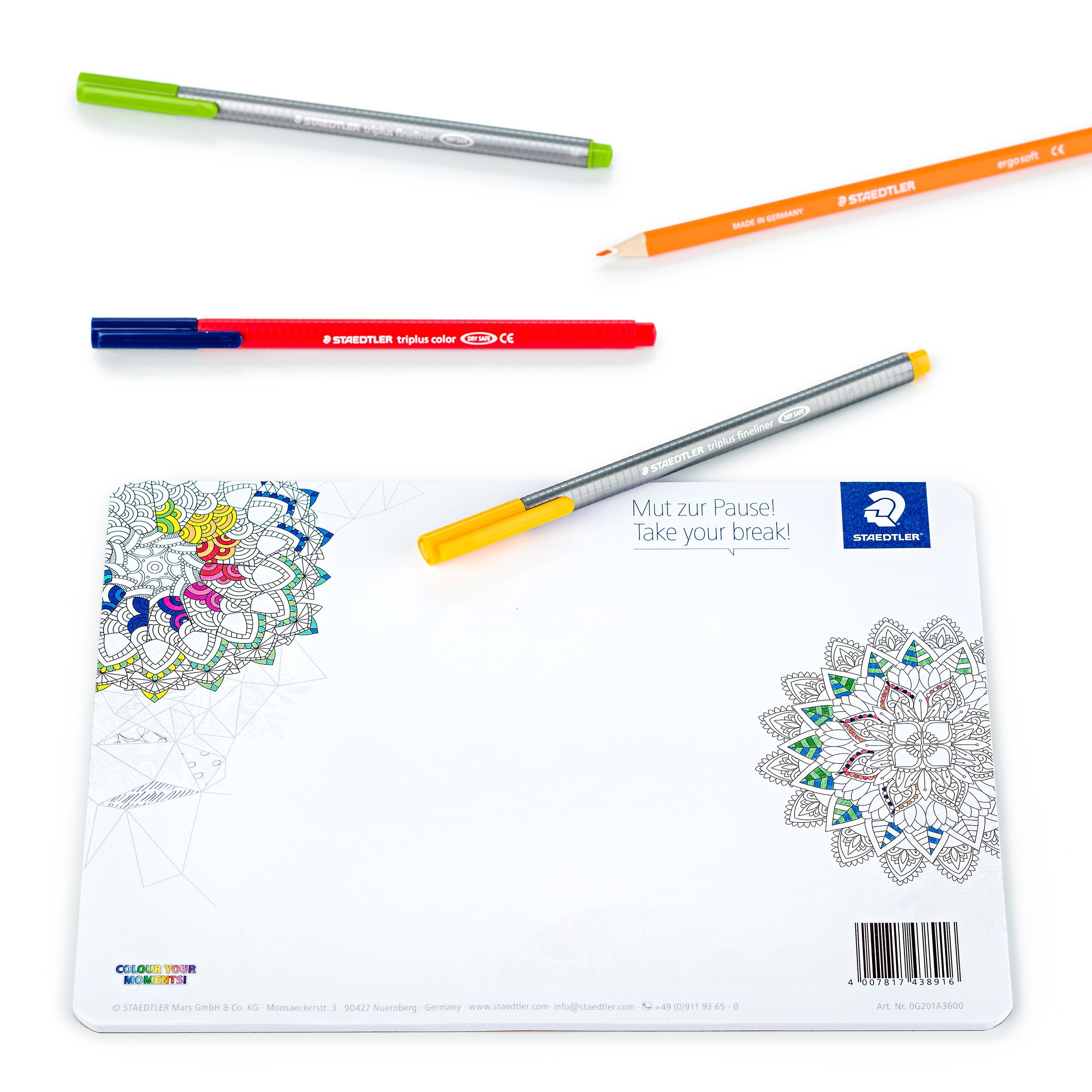 STAEDTLER Kreativset 'Mut Zur Pause' – 72 Stifte & 40 Malvorlagen Für Entspannte Pausen Im Büro, Meeting Oder Zuhause