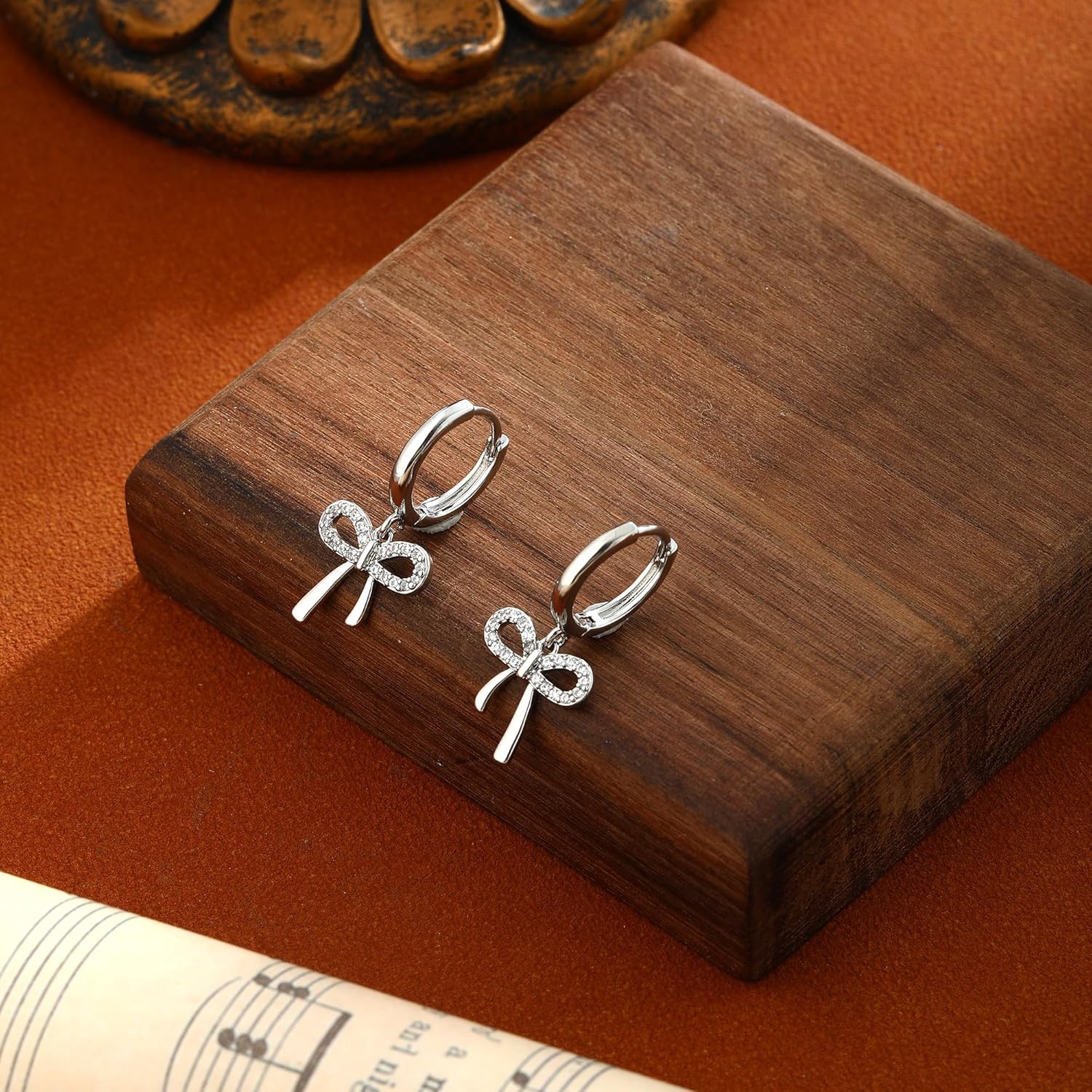 Gold/Silver Bow Earrings for Women, Post Ribbon Knot Earring Bow Stud Earrings Daily Jewelry - Image 6