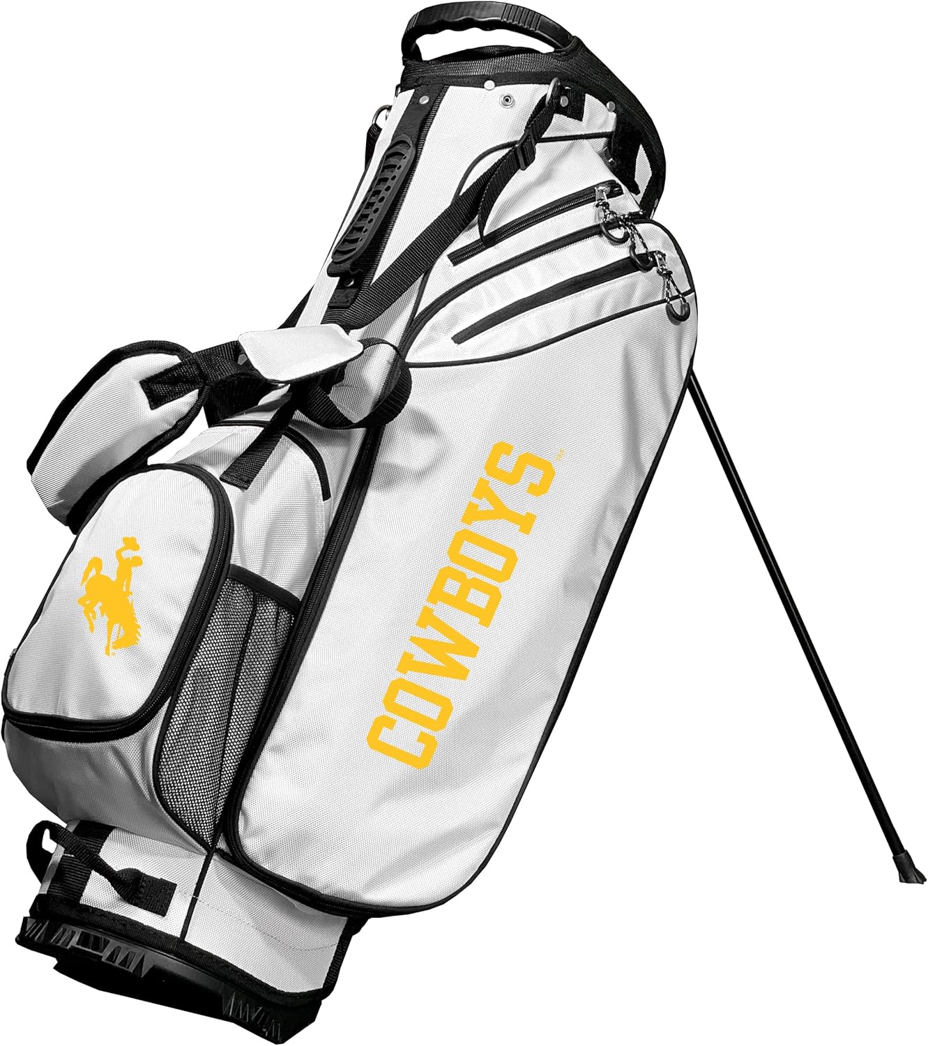 Team Golf NCAA Birdie Stand Golf Bag, Lightweight, 14-Way Club Divider, Spring Action Stand, Insulated Cooler Pocket, Hook-and-Loop Fastener Glove and Umbrella Holder & Padded Handles
